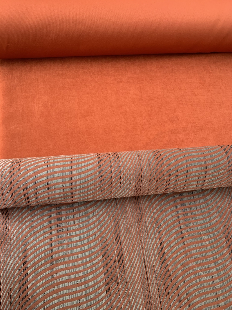 Tissu Valentina brique – Image 3