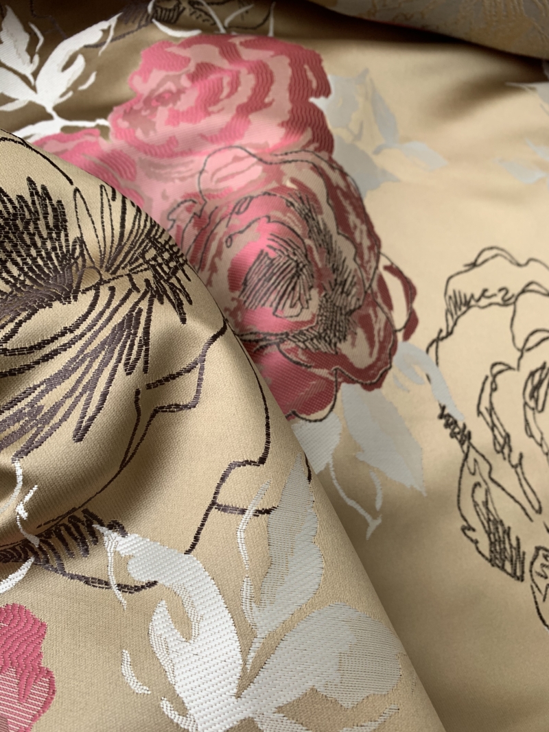 Tissu Pagode rose beige - Image 3