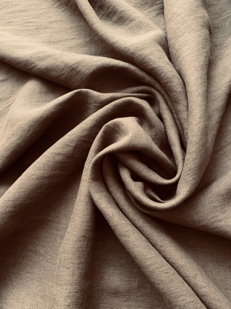 Tissu Lino marron