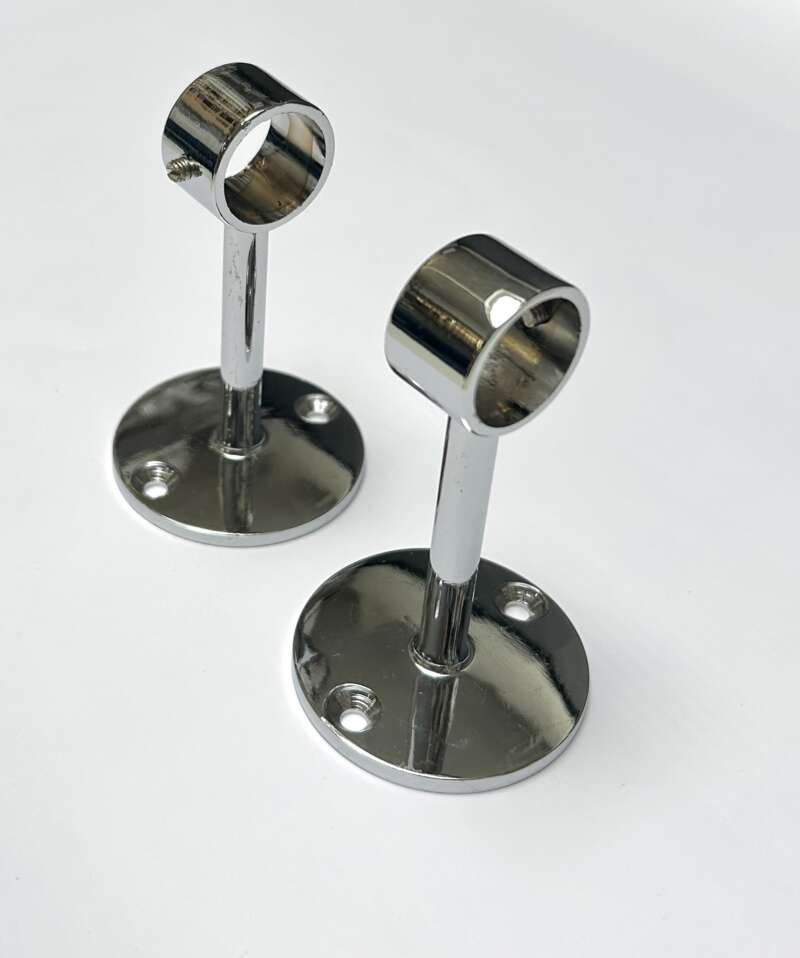 Support mur et plafond pour barre à rideaux de 20mm de diamètre (2 pièces)