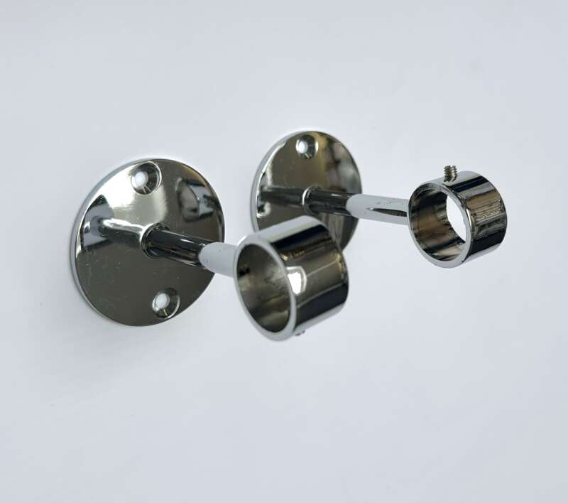 Support mur et plafond pour barre à rideaux de 20mm de diamètre (2 pièces) - Image 2