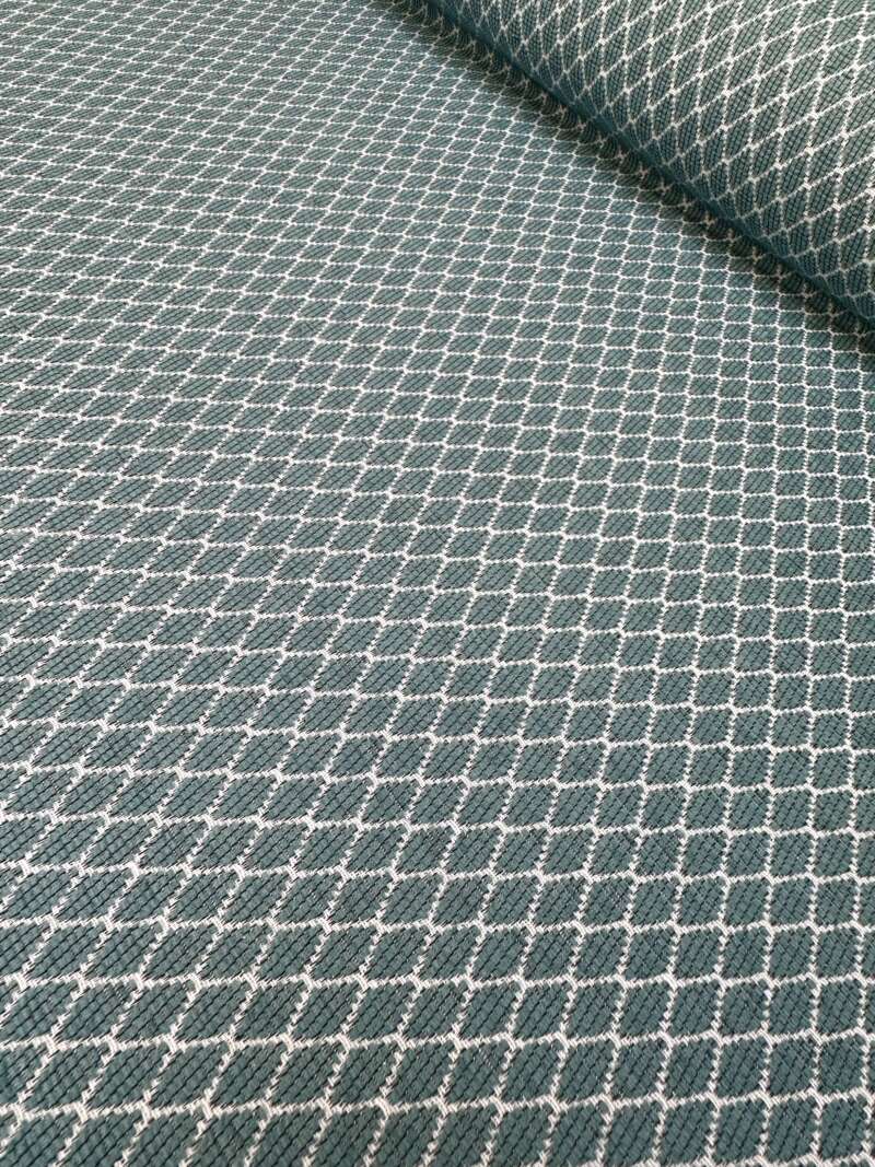 Tissu Alba bleu émeraude - Image 3