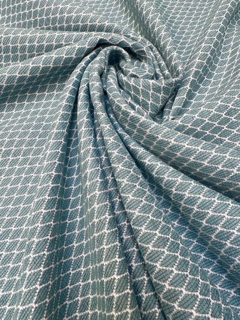 Tissu Alba bleu émeraude - Image 4