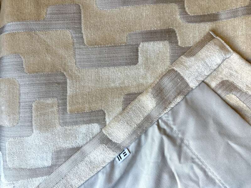 Rideaux Lazul beige à plis flamands – Image 2