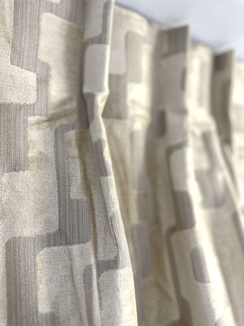 Rideaux Lazul beige à plis flamands – Image 4
