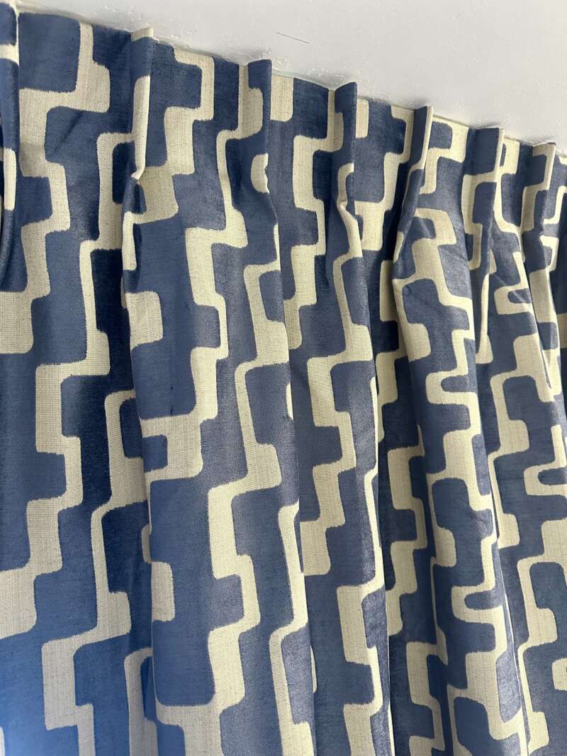 Rideaux Lazul bleu à plis flamands – Image 3