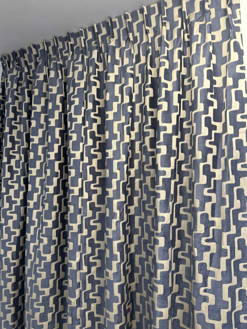 Rideaux Lazul bleu à plis flamands – Image 7