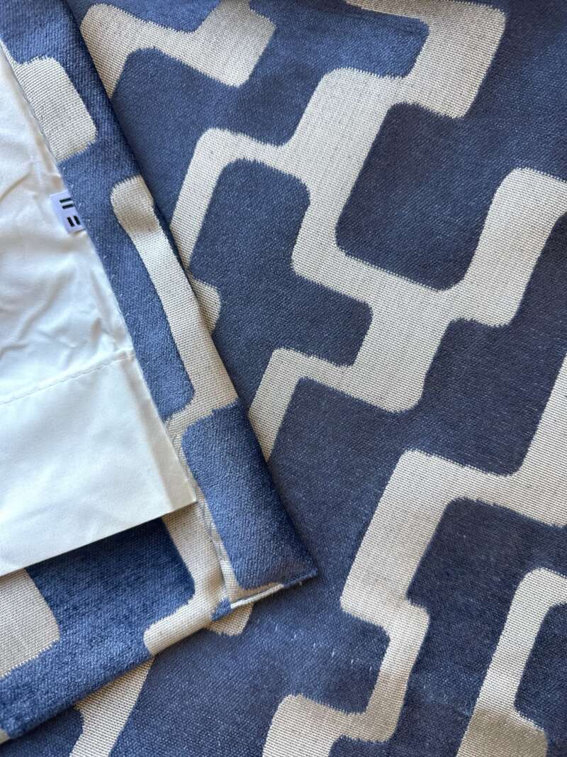 Rideaux Lazul bleu à plis flamands – Image 9