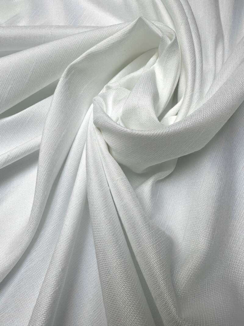 Tissu Stockolm blanc - Image 4