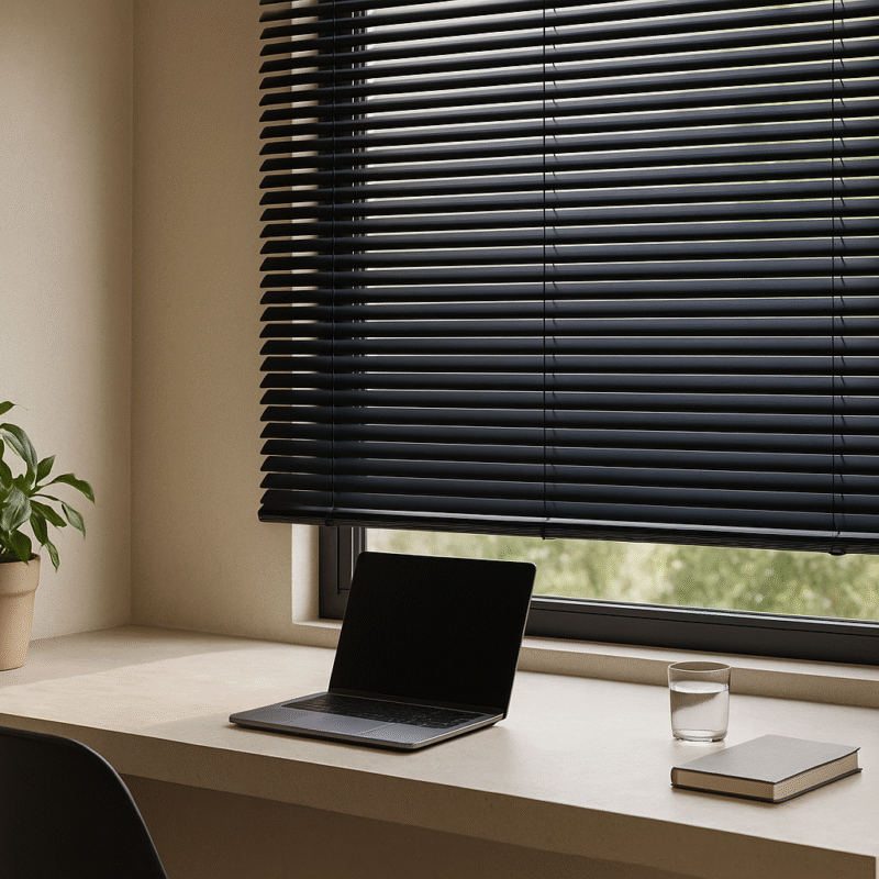 Stores vénitiens aluminium noir