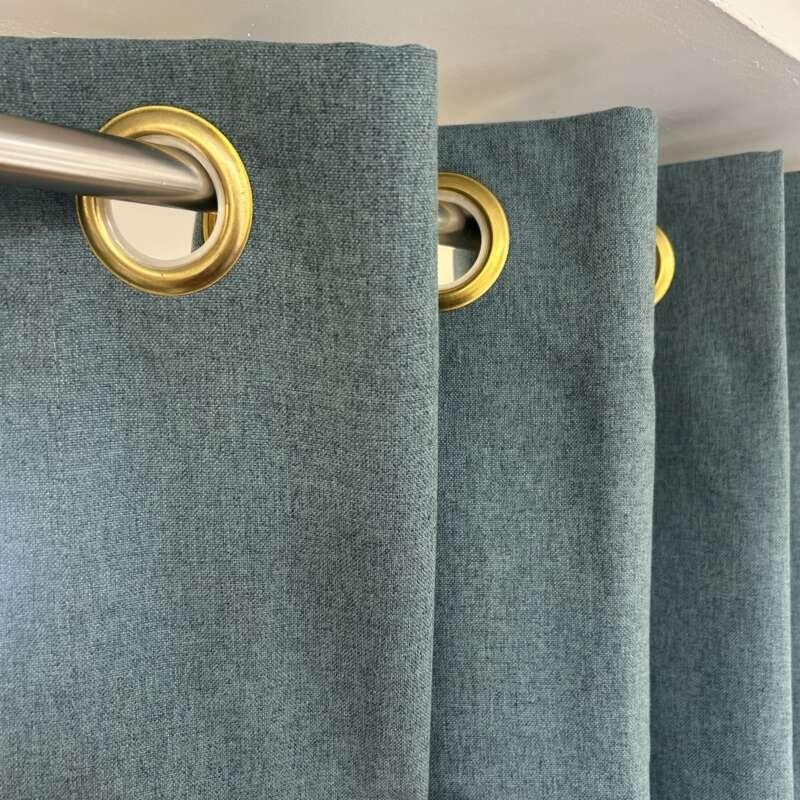 Rideaux Rime émeraude à oeillets