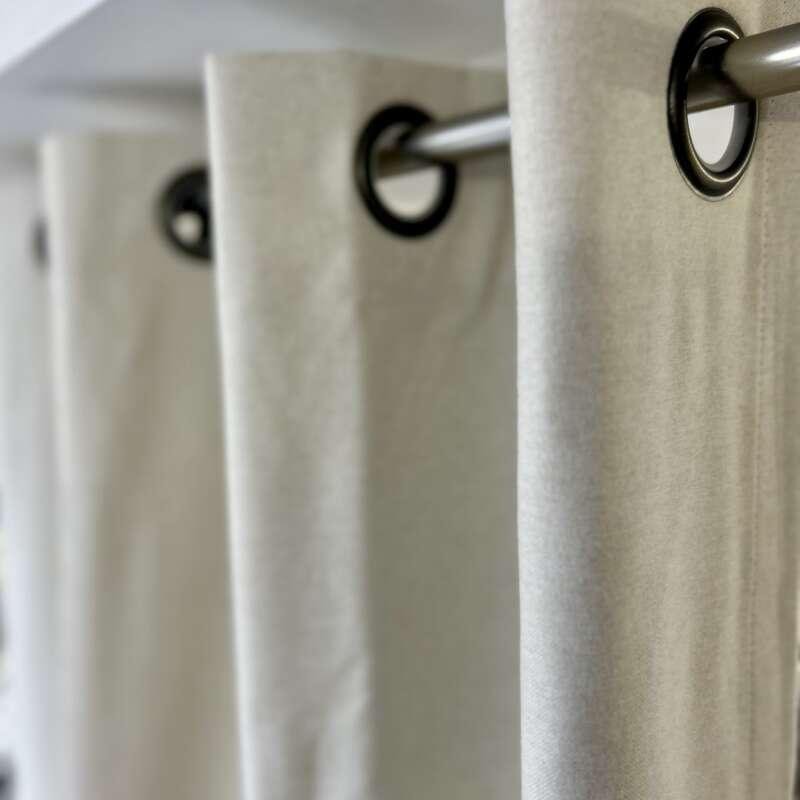 Rideaux Rime ivoire à oeillets