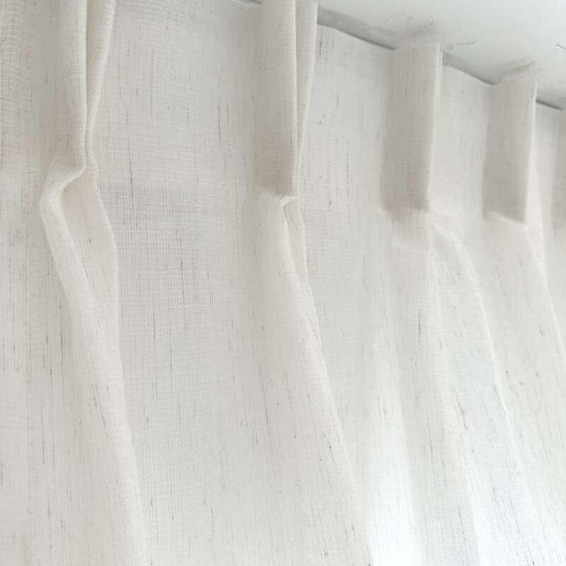 Voile Cargese naturel à plis flamands