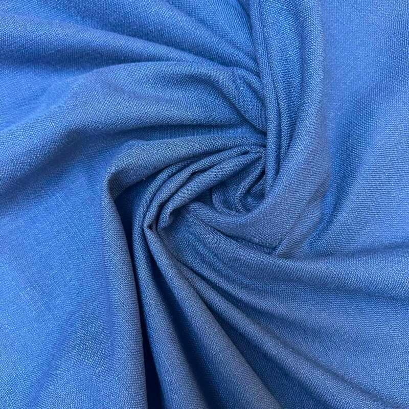 Tissu linon bleu