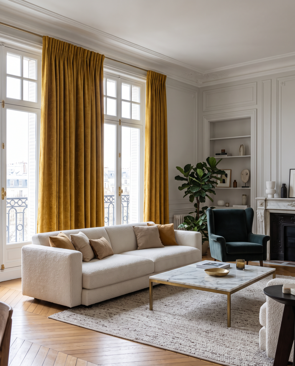 Rideaux Cocooning ocre - Image 7