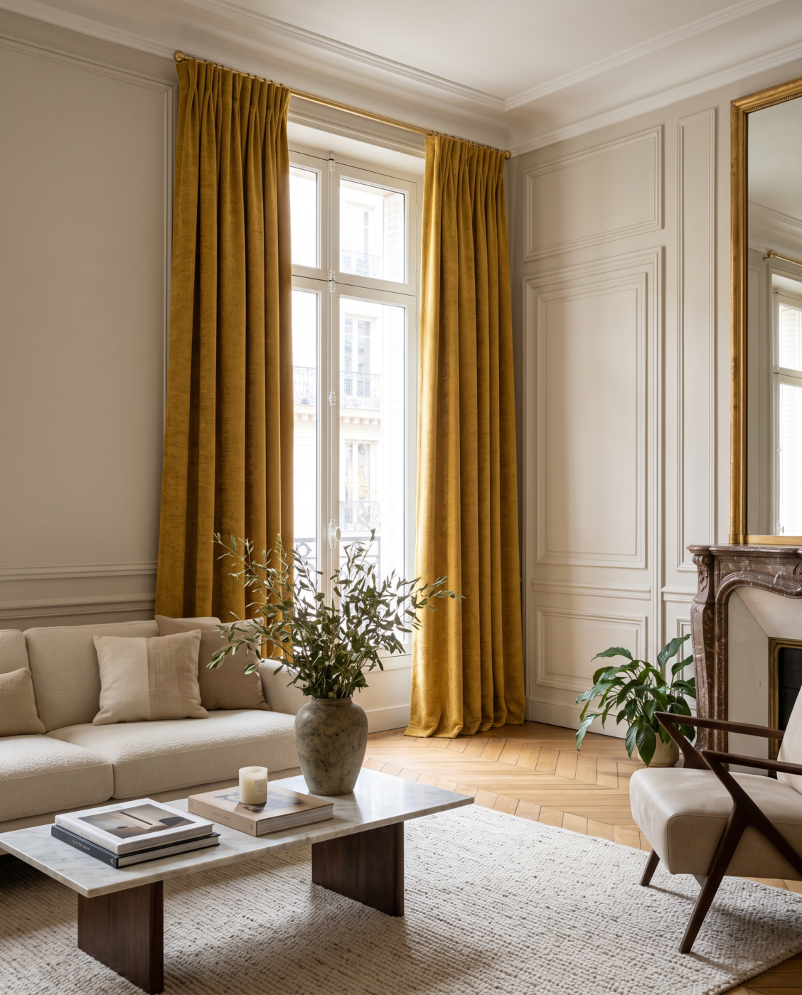 Rideaux Cocooning ocre - Image 3